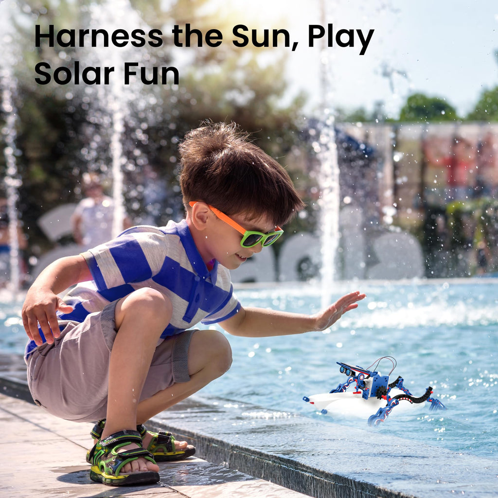 Sillbird 12-in-1 Solar Robot Building Kit STEM Gift for Boys Aged 8-13, DIY Science Educational Robotic Toys for Kids Teens Birthday, Powered by the Sun with 190 Pieces