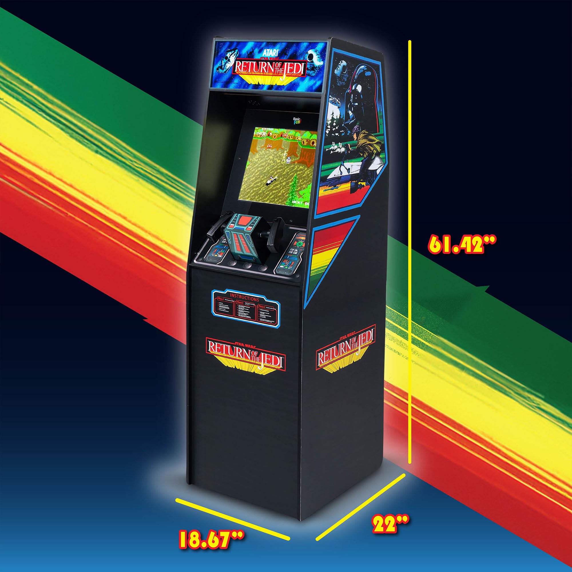 Arcade Classics - WWE Ultra Series Game Machine, 5 Games, 17" Liquid Crystal Screen - Indoor Cabinet, Retro, Gaming Console, Basement Decoration, Man Cave