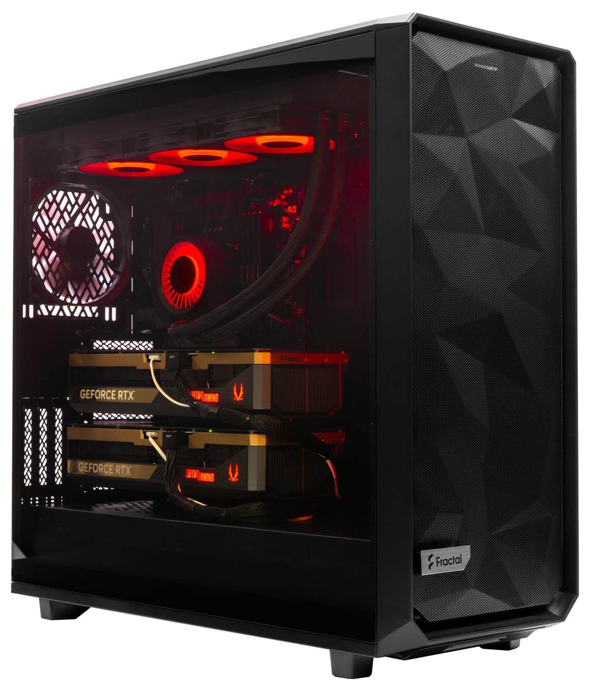 MES2X Dual GPU AI Workstation - AMD Ryzen 9-9950X3D2 16 core 4.3GHz - Dual GPU GeForce RTX 5090-8TB (2x4TB RAID) NVMe SSD - 256GB DDR5-1600W - Windows 11 Pro - Liquid Cooled