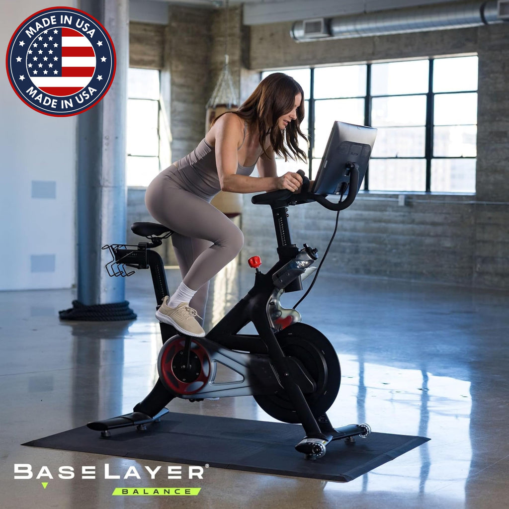 Baselayer Performance Series Interlocking Floor Tiles - Durable ½ in TPE (Rubber Like, NOT Foam, no Odor) - Gym Flooring for Weights & Heavy Equipment - Black, 15 SqFt (6 Pack) - Made in USA