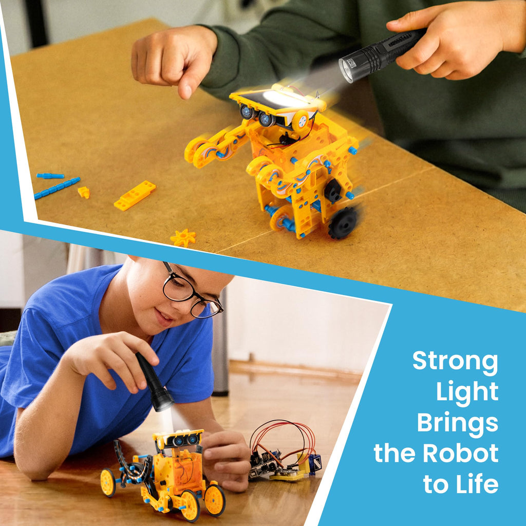 Sillbird 12-in-1 Solar Robot Building Kit STEM Gift for Boys Aged 8-13, DIY Science Educational Robotic Toys for Kids Teens Birthday, Powered by the Sun with 190 Pieces
