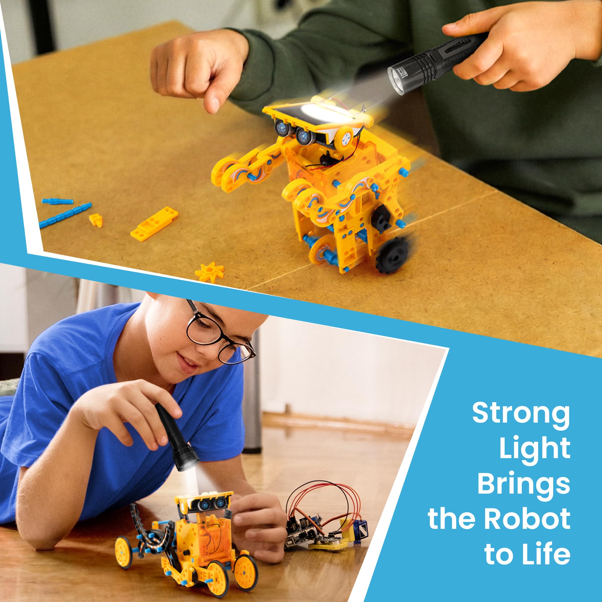 Sillbird 12-in-1 Solar Robot Building Kit STEM Gift for Boys Aged 8-13, DIY Science Educational Robotic Toys for Kids Teens Birthday, Powered by the Sun with 190 Pieces