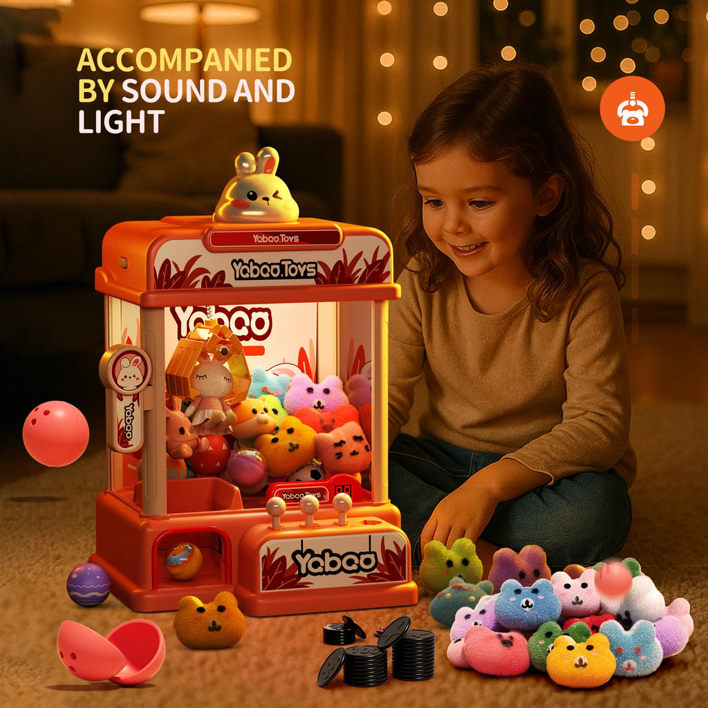 ORANGE OCEAN Large Claw Machine for Kids,Unicorns Toys Claw Machine for Girls,Mini Arcade Game with Prizes Toys,Kids Vending Machine Age 6-8 8-10,Christmas Party Birthday Gift for Girls Boys