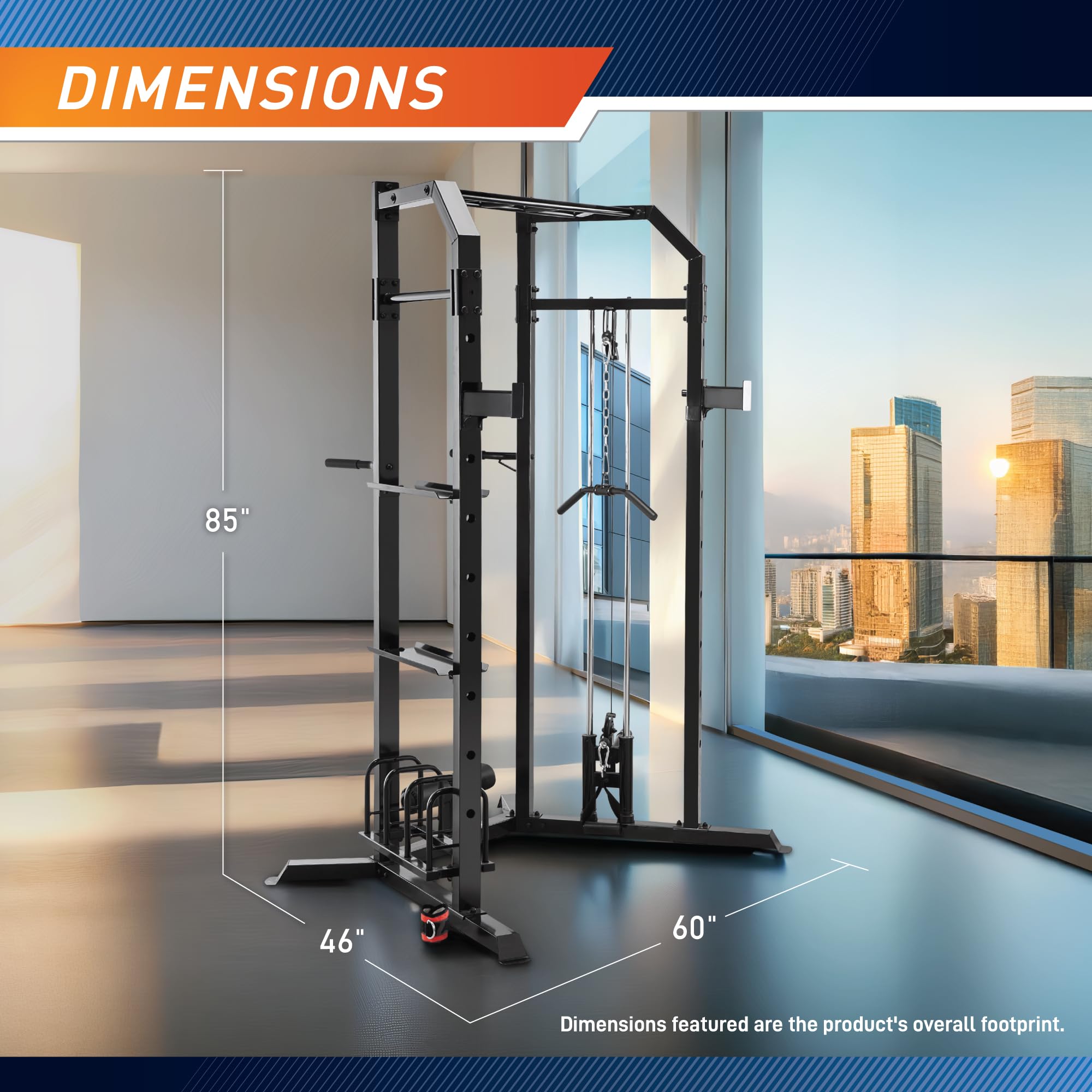 Marcy Strength Training Home Gym Cage with Pulley System for Weightlifting, Bodybuilding, Full Body Workout Equipment for Home Exercise