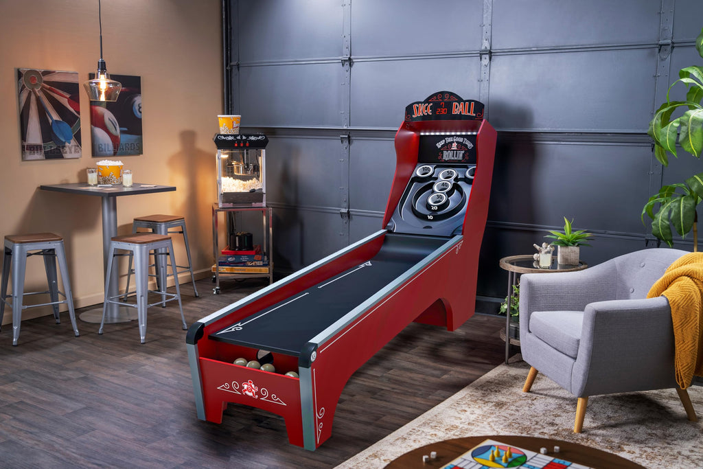 Skee-Ball Deluxe - an Arcade Table Machine Game for Home, Basement, and Recreation Rooms - Nostalgic Classic Family Fun of Roll and Score