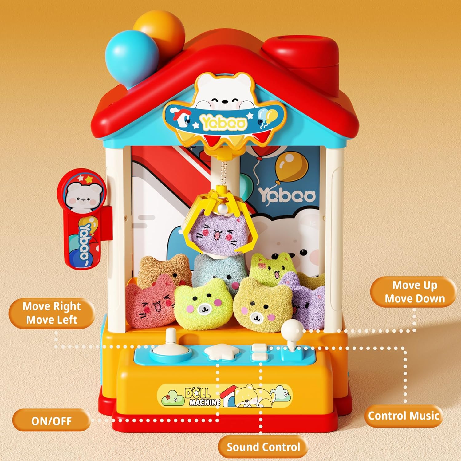 Mini Claw Machine for Kids, Toy Claw Machines Include Plush Prizes, Vending Machines Toys for Girls 4 5 6 7 8, Kids Arcade Game with Adjustable Sound, Birthday Gift for 3 4 5 6 Year Old Boy Girl