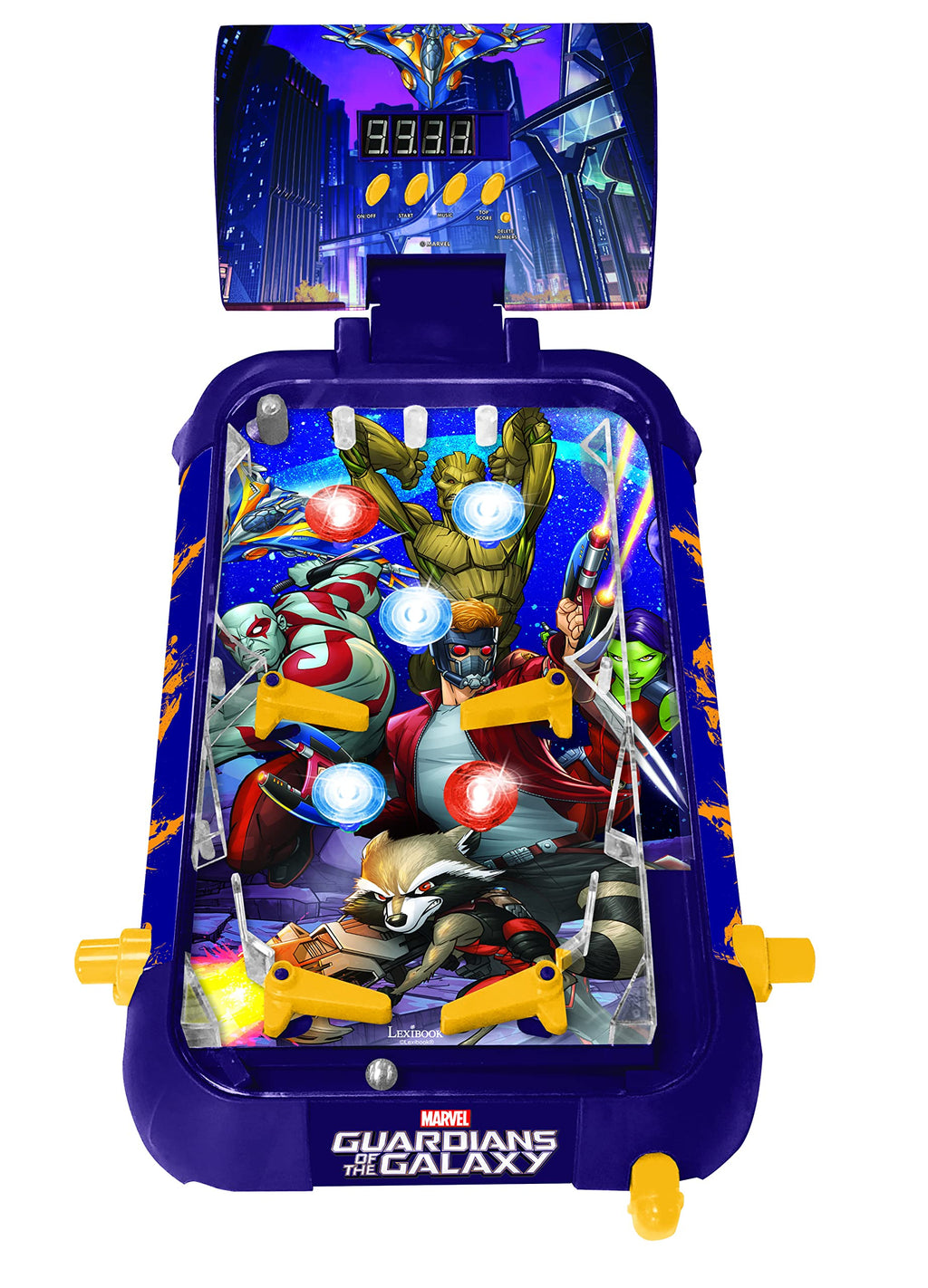 LEXiBOOK Marvel Spider-Man, Table Electronic Pinball, Action and Reflex Game for Children and familiy, LCD Screen, Light and Sound Effects, Blue/red, JG610SP