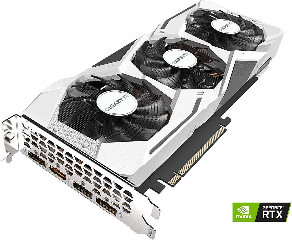 GeForce RTX 2060 Super Gaming OC White 8G Graphics Card with 3 WINDFORCE Fans, 8GB 256-bit GDDR6 RAM, GV-N206SGAMINGOC WHITE-8GD REV2.0 Graphics Card