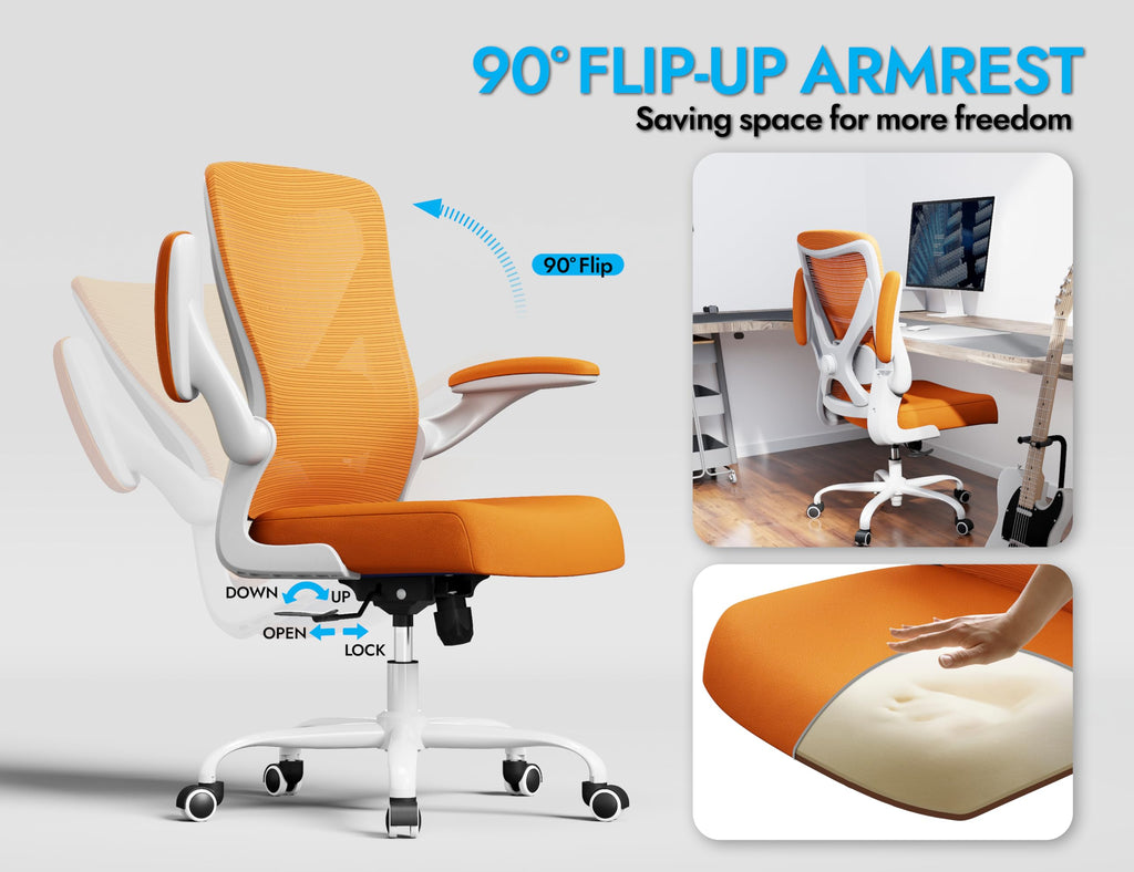 Ergalithic Ergonomic Office Chair - X-Shaped Computer Desk Chairs Comfy, Mesh High-Back Gaming Chair with Adjustable Lumbar Support, Executive Task Chair for Adults, Comfortable for Long Hours