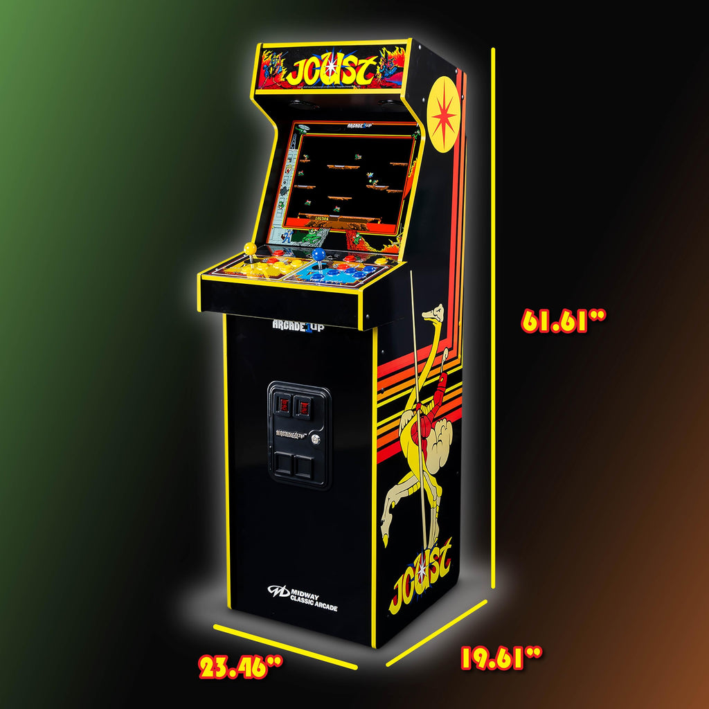 ARCADE1UP Rampage/Joust Deluxe Arcade Machine, Includes 14 Classic Midway Games with WiFi Leaderboards, Light-Up Marquee & Redesigned Cabinet