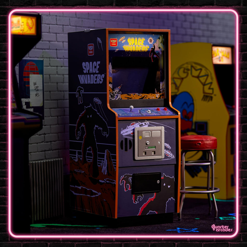 Numskull Quarter Arcades Teenage Mutant Ninja Turtles Collector's Edition Mini Arcade - 1/4 Scale Authentic Wooden Replica, Original ROM, Rechargeable Battery & 3W Speakers for Retro Enthusiasts