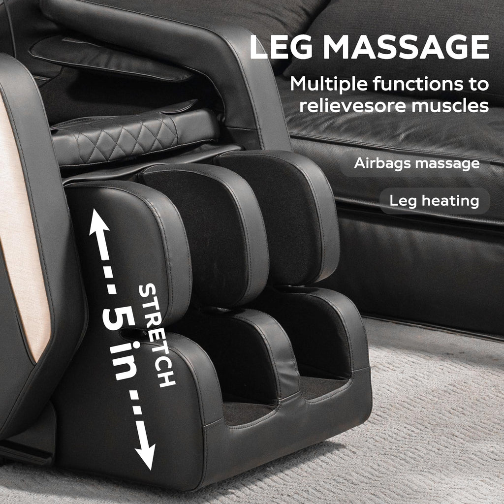 Massage Chair Full Body, Zero Gravity Recliner Massage Chair with Back Heat, 8 Fixed Rollers, Foot Massage, Airbags, Touch Screen for Home and Office