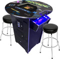 Creative Outdoor Distributor Full Size Commercial Grade Pub Arcade Machine, 2 Player, 412 Games, 22 LCD Screen, Round Glass Top, 2 Sanwa Joysticks, 2 Stools Included