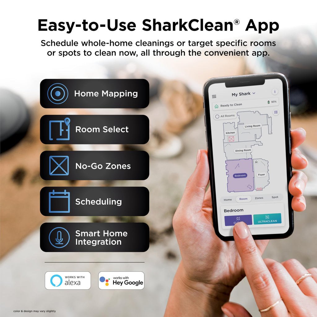 Shark Matrix Clean | Robot Vacuum Cleaner with Powerful Suction for Pet Hair, Rugs, Carpets & Hard Floors | Self-Empty Base | 60-Day Capacity | Voice Control | LiDAR Navigation | Cool Grey | AV2511AE