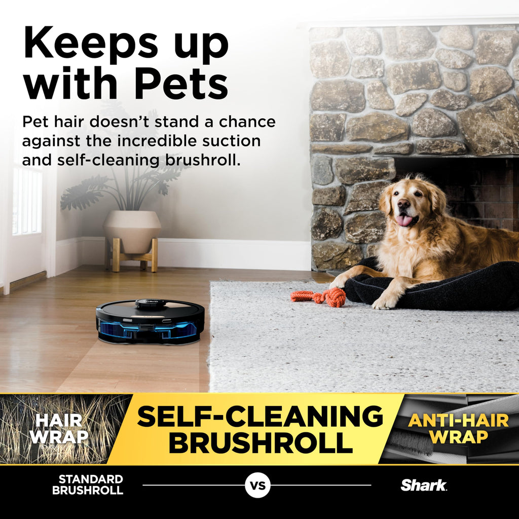 Shark Matrix Clean | Robot Vacuum Cleaner with Powerful Suction for Pet Hair, Rugs, Carpets & Hard Floors | Self-Empty Base | 60-Day Capacity | Voice Control | LiDAR Navigation | Cool Grey | AV2511AE