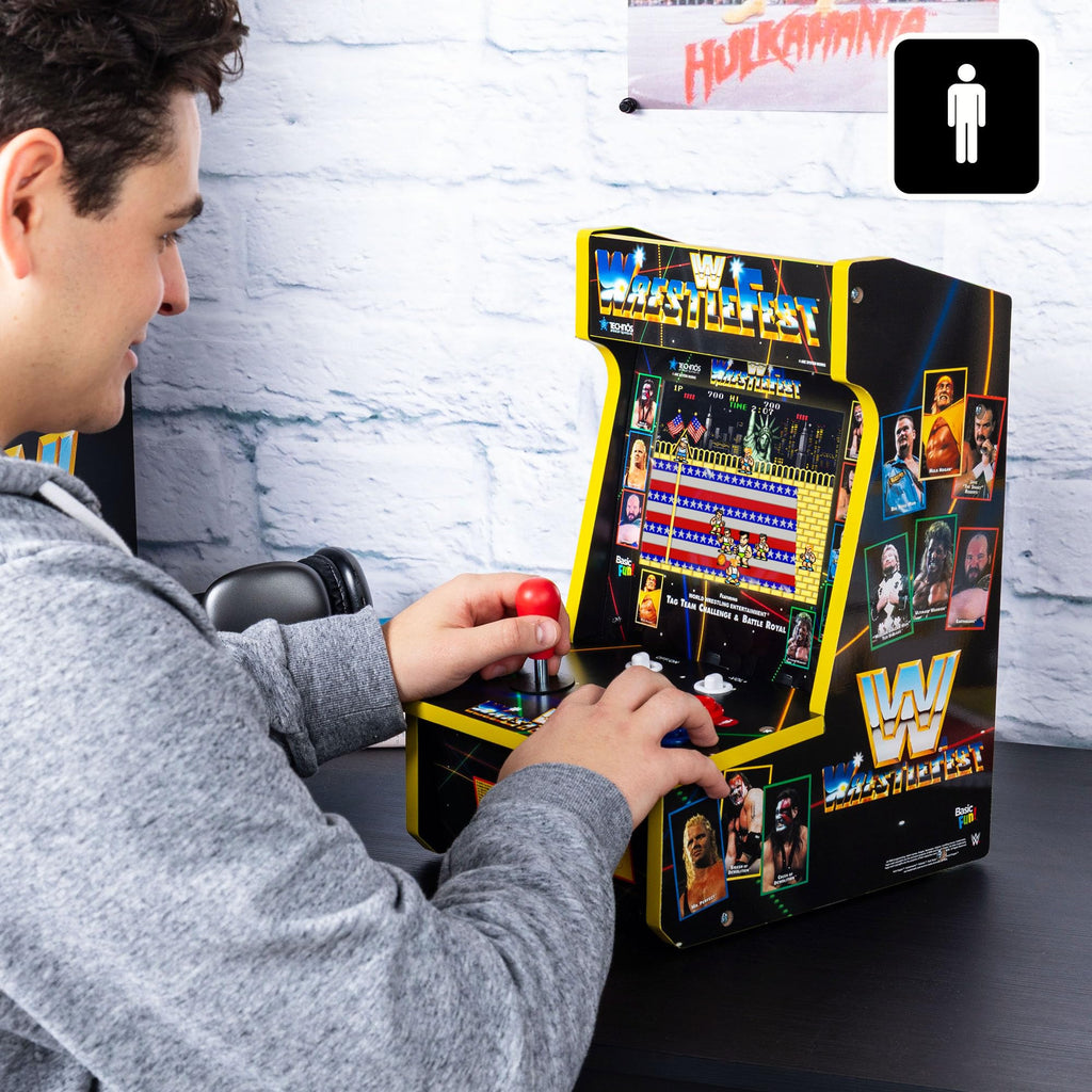 Arcade Classics - Atari Asteroids Counter Series Game Machine, 5 Games, 8" Liquid Crystal Screen - Mini Cabinet, Portable Gaming, Retro, Countertop Console, Basement Decoration, Man Cave