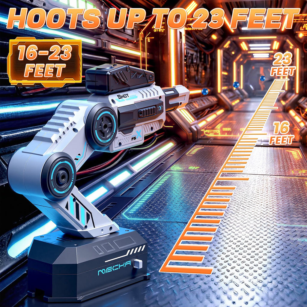 Smart Tracking Mechanical Arm Toy, Cool Inductive Robot Arm Tracking Blaster, Shoulder Mounted Robot with Remote Control (1000 PCS Water Bullets)