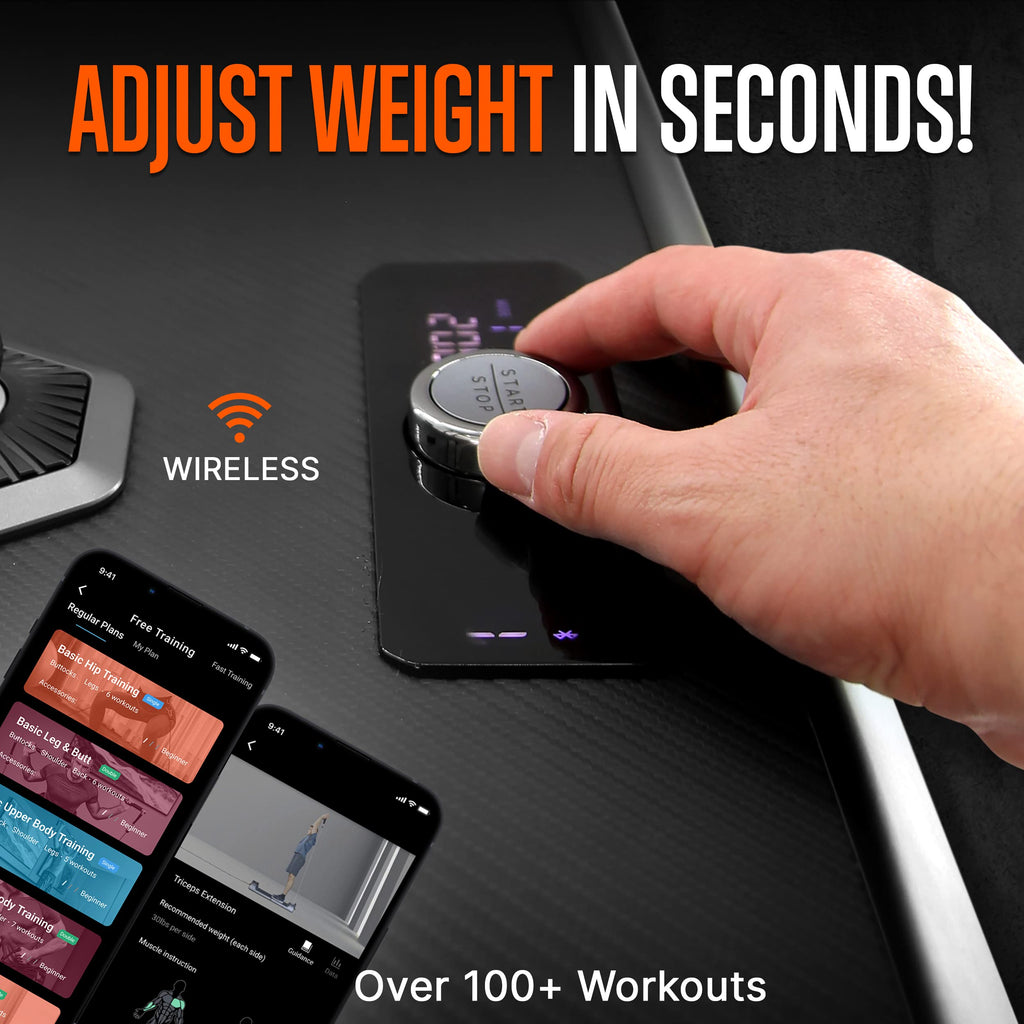 SQUATZ Pluto Board Smart Home Gym Version I 100 LBS Resistance, Multifunctional All in One Gym, Single Cable Weight Machine with Multiple Training Modes, Home Gym Equipment for a Full Body Workout