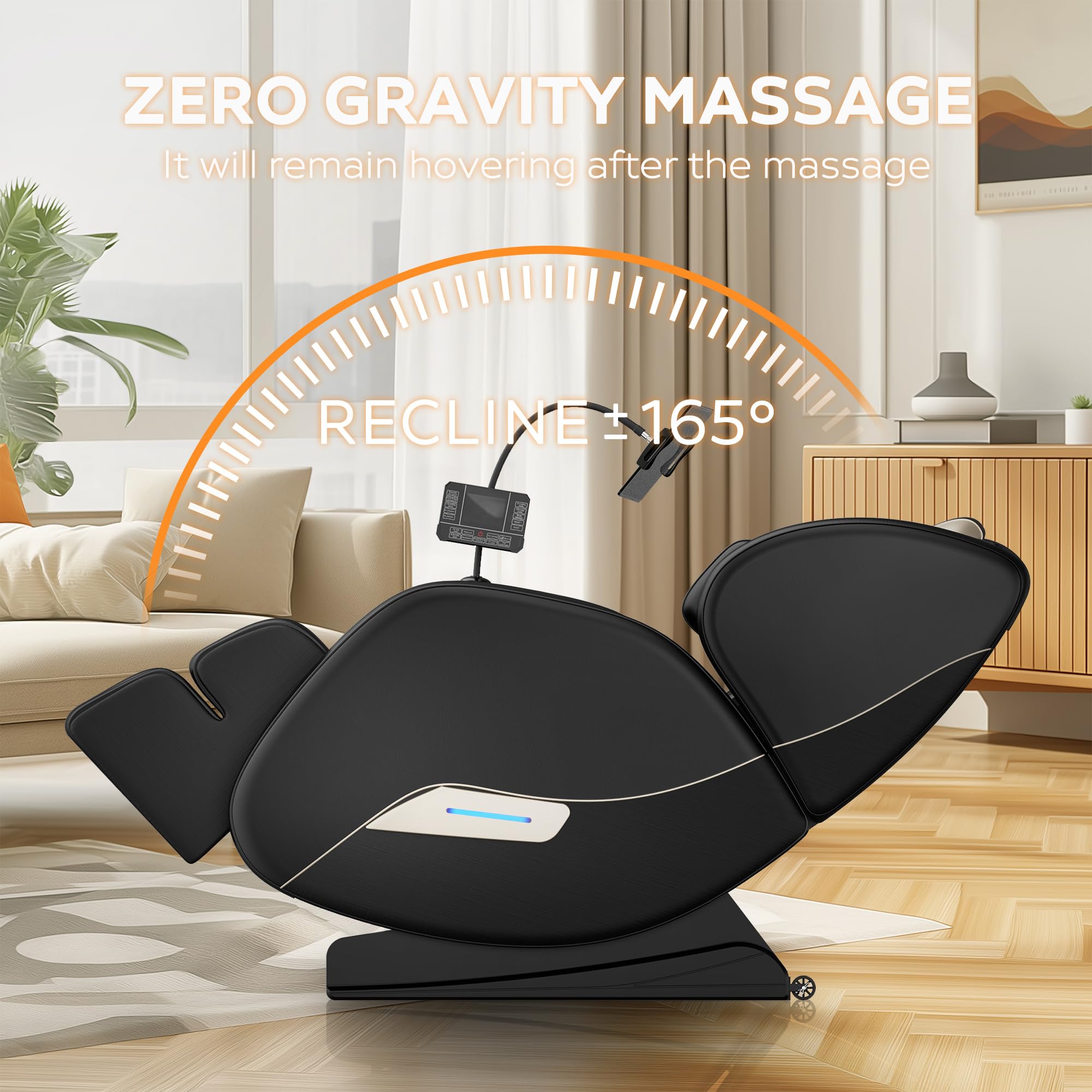 2026 Massage Chair Full Body, Zero Gravity Massage Recliner Chair with Auto Modes, 8 Fix Point Rollers, Airbag, Foot Massage, Touch Screen Controller, Deep Yoga Stretch, Heating Function