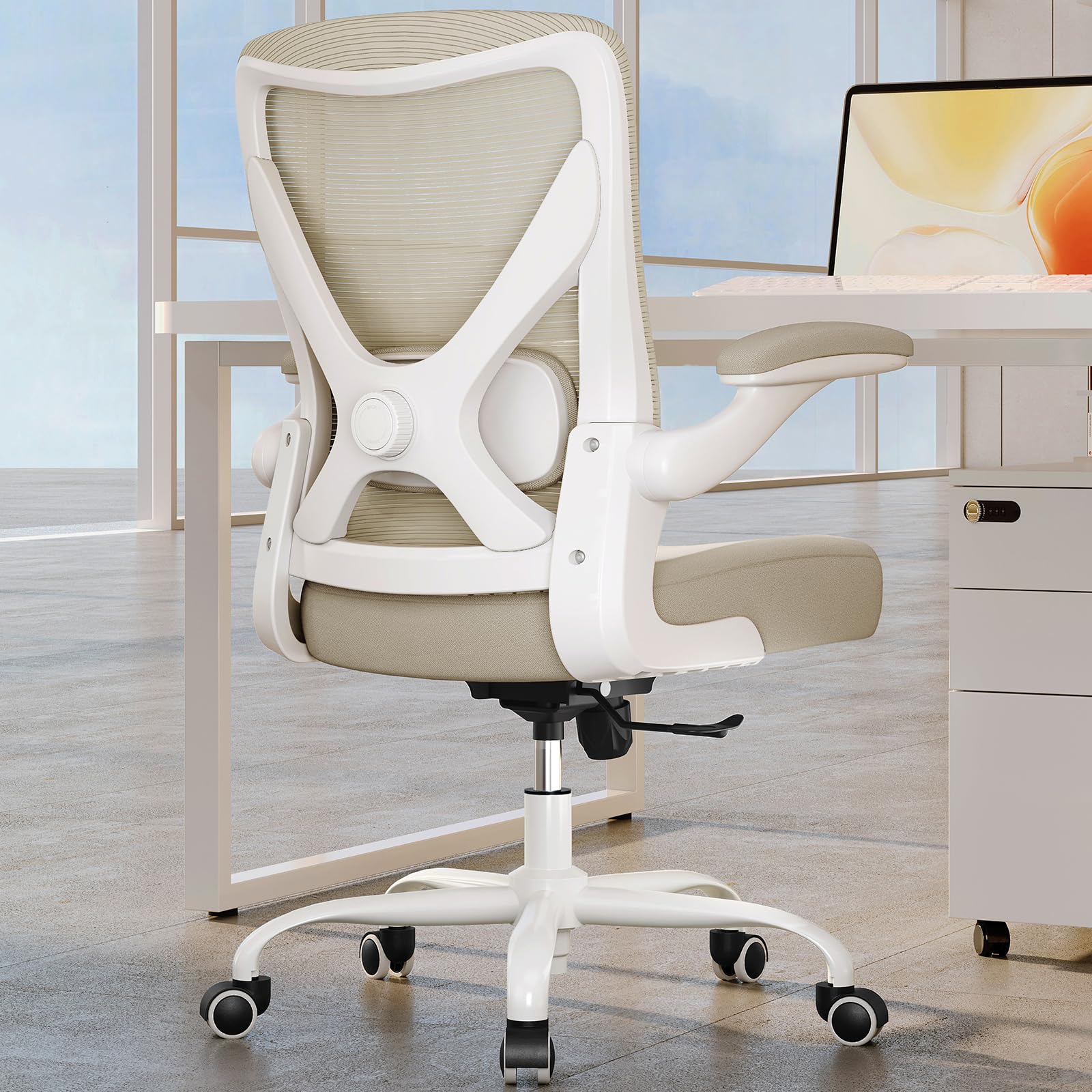 Ergalithic Ergonomic Office Chair - X-Shaped Computer Desk Chairs Comfy, Mesh High-Back Gaming Chair with Adjustable Lumbar Support, Executive Task Chair for Adults, Comfortable for Long Hours