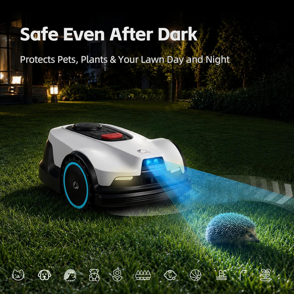 Proudeer DW1500 Wireless Robotic Lawn Mower, GPS RTK & AI Vision Navigation,up to 0.35 Acre Robot Mower with 3D Obstacle Avoidance, Auto Height, IPX6 Waterproof for Smart Home Yard Care