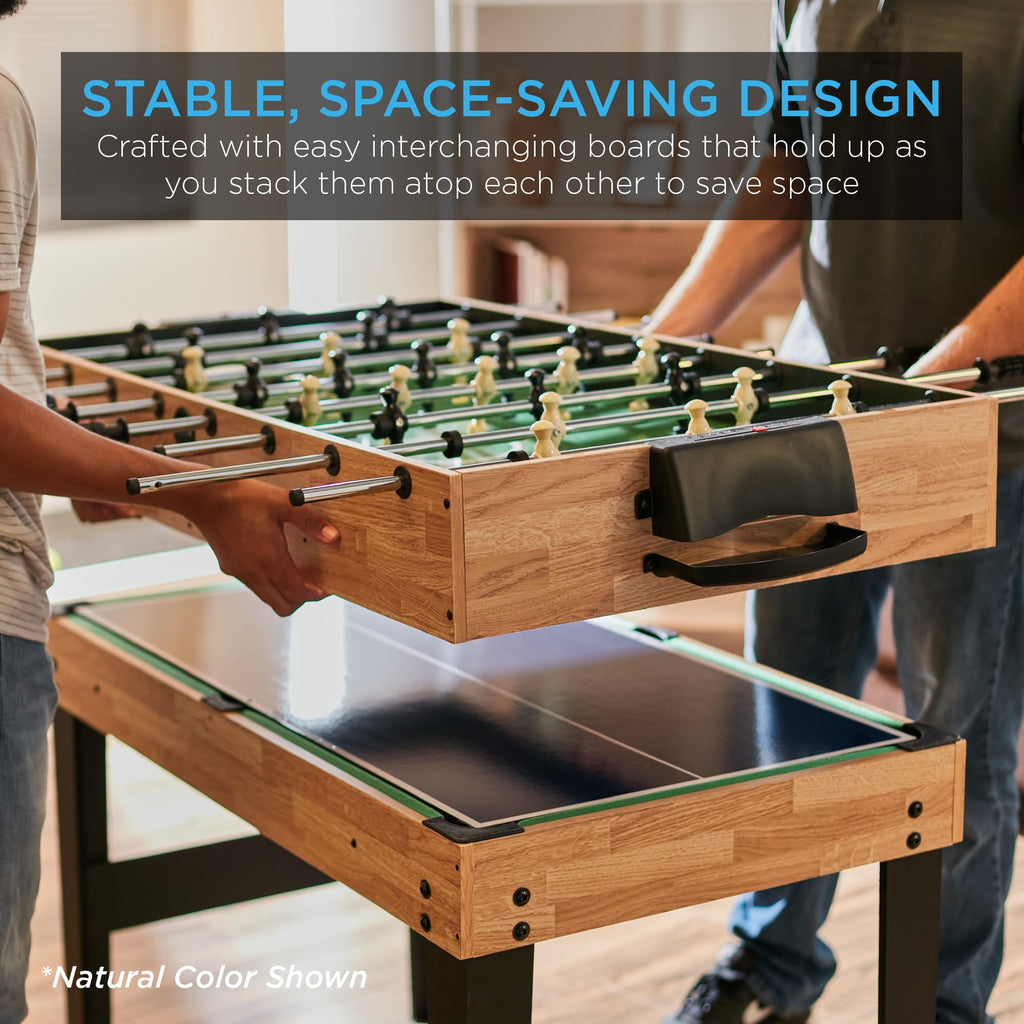 Best Choice Products 2x4ft Combo Game Table Set for Home, Game Room, Friends & Family w/Hockey, Foosball, Pool, Shuffleboard, Ping Pong, Chess, Checkers, Bowling, and Backgammon