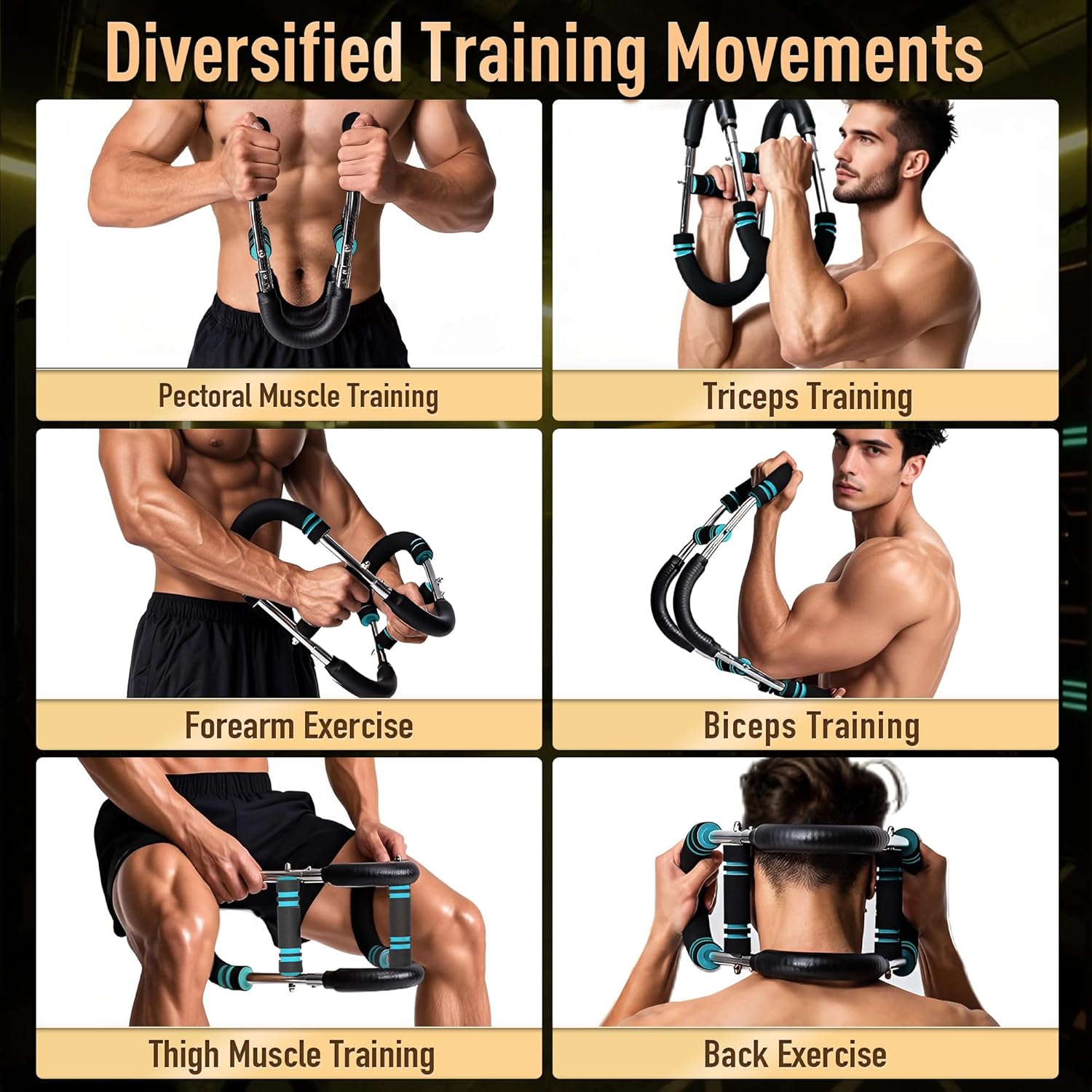 Twister Arm Trainer 70-110lbs Adjustable Chest Workout Equipment for Home Gym Portable Chest Trainer for Men & Women Arm Chest and Shoulder Strength Training Fitness Tool