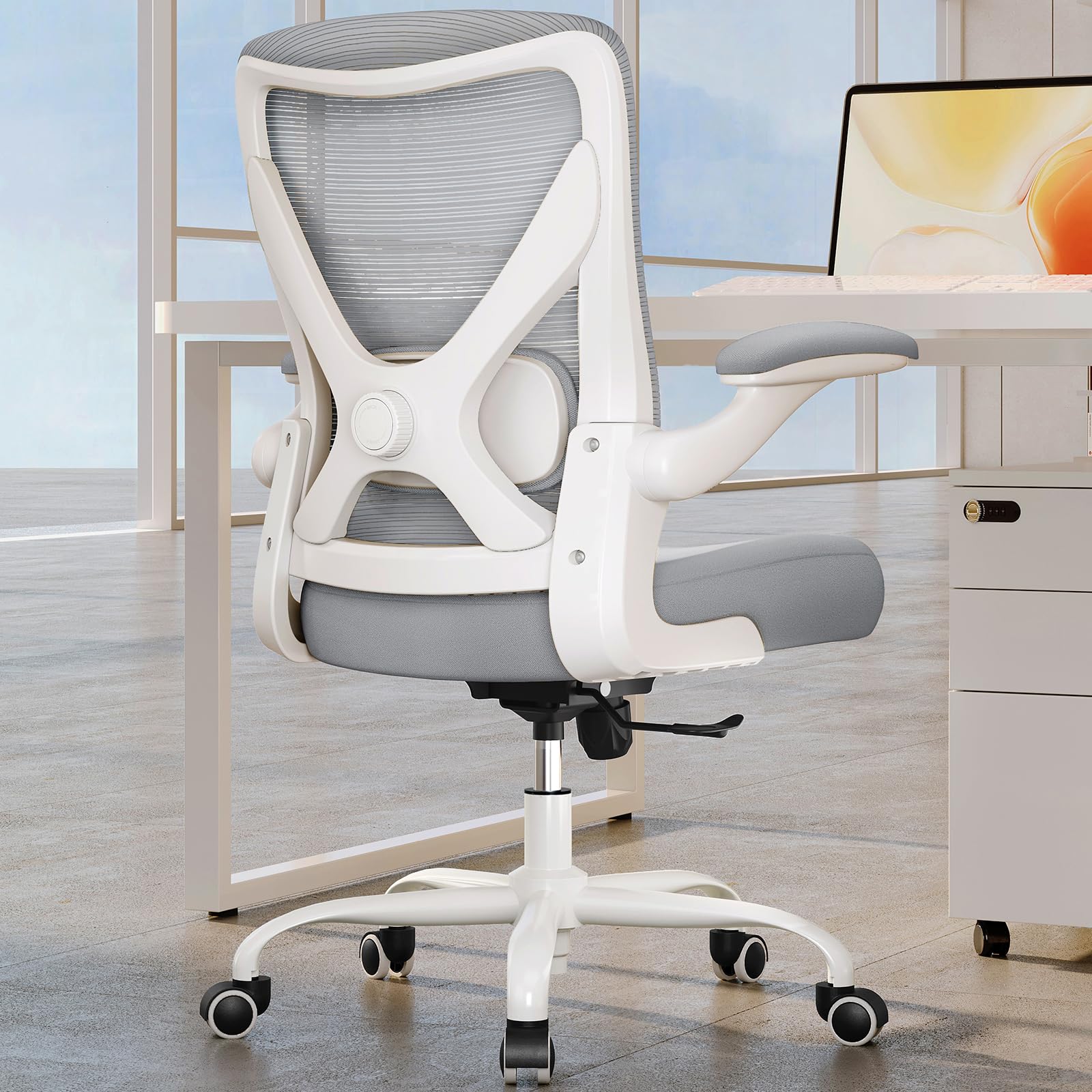 Ergalithic Ergonomic Office Chair - X-Shaped Computer Desk Chairs Comfy, Mesh High-Back Gaming Chair with Adjustable Lumbar Support, Executive Task Chair for Adults, Comfortable for Long Hours