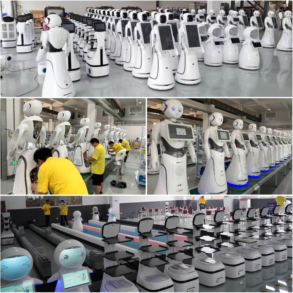 Restaurant Delivery Robot with Smart Navigation and Autonomous Obstacle Avoidance, AI Service Robot with Dual Tray, Touch Screen and Voice Assistant for Restaurant Hotel Cafe Hospitality Service