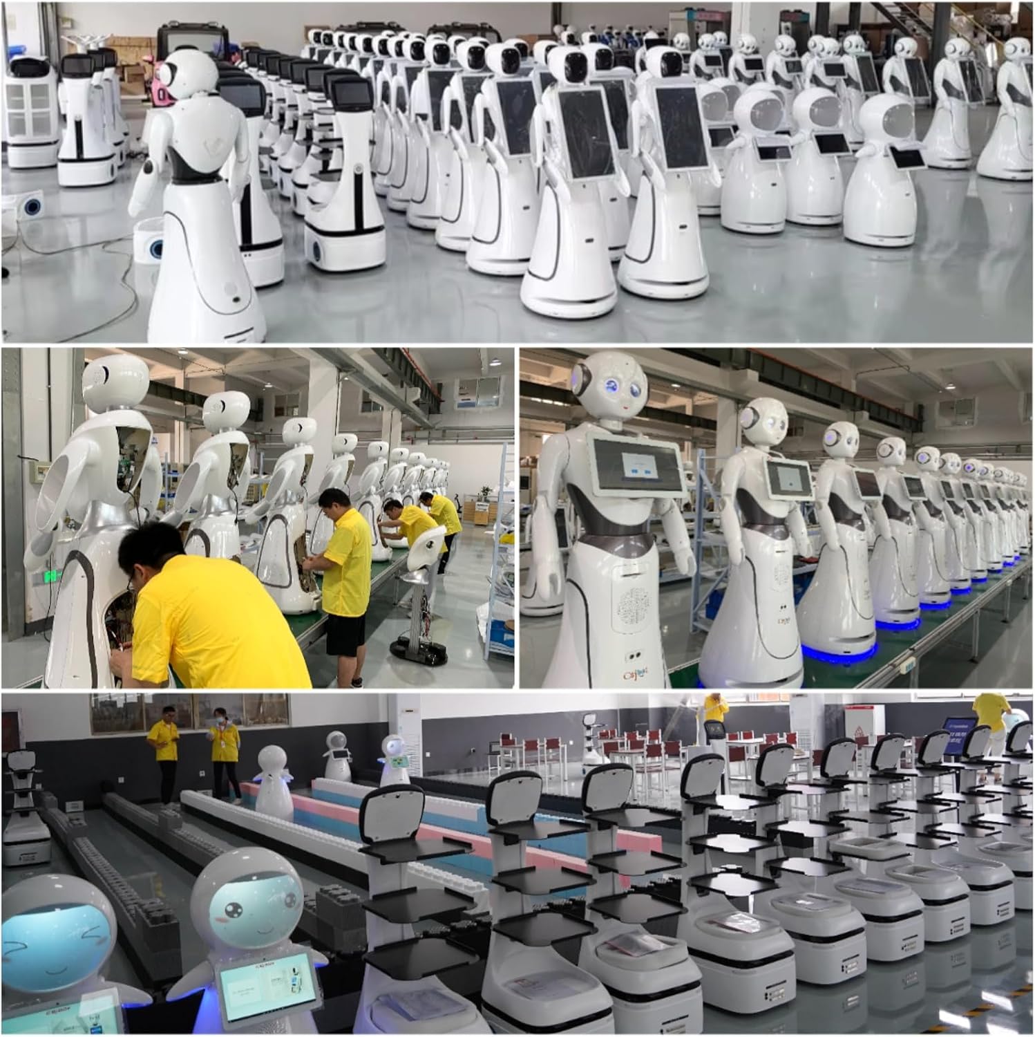 Restaurant Delivery Robot with Smart Navigation and Autonomous Obstacle Avoidance, AI Service Robot with Dual Tray, Touch Screen and Voice Assistant for Restaurant Hotel Cafe Hospitality Service