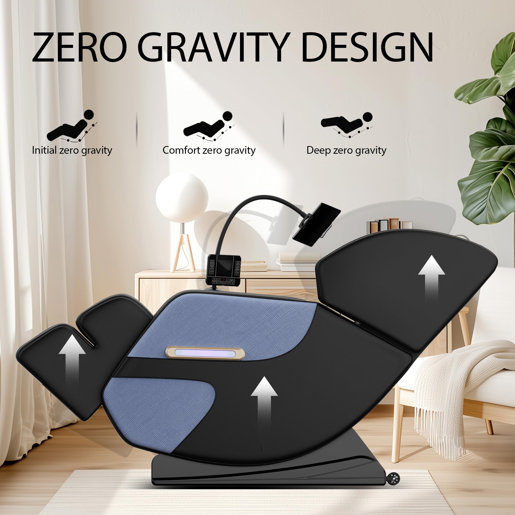 2026 Massage Chair Full Body, Zero Gravity Massage Chair with Auto Modes, Airbag Massage, 6 Fix Point Rollers, Foot Massage, Heating, Touch Screen Controller, Home Massage Chairs
