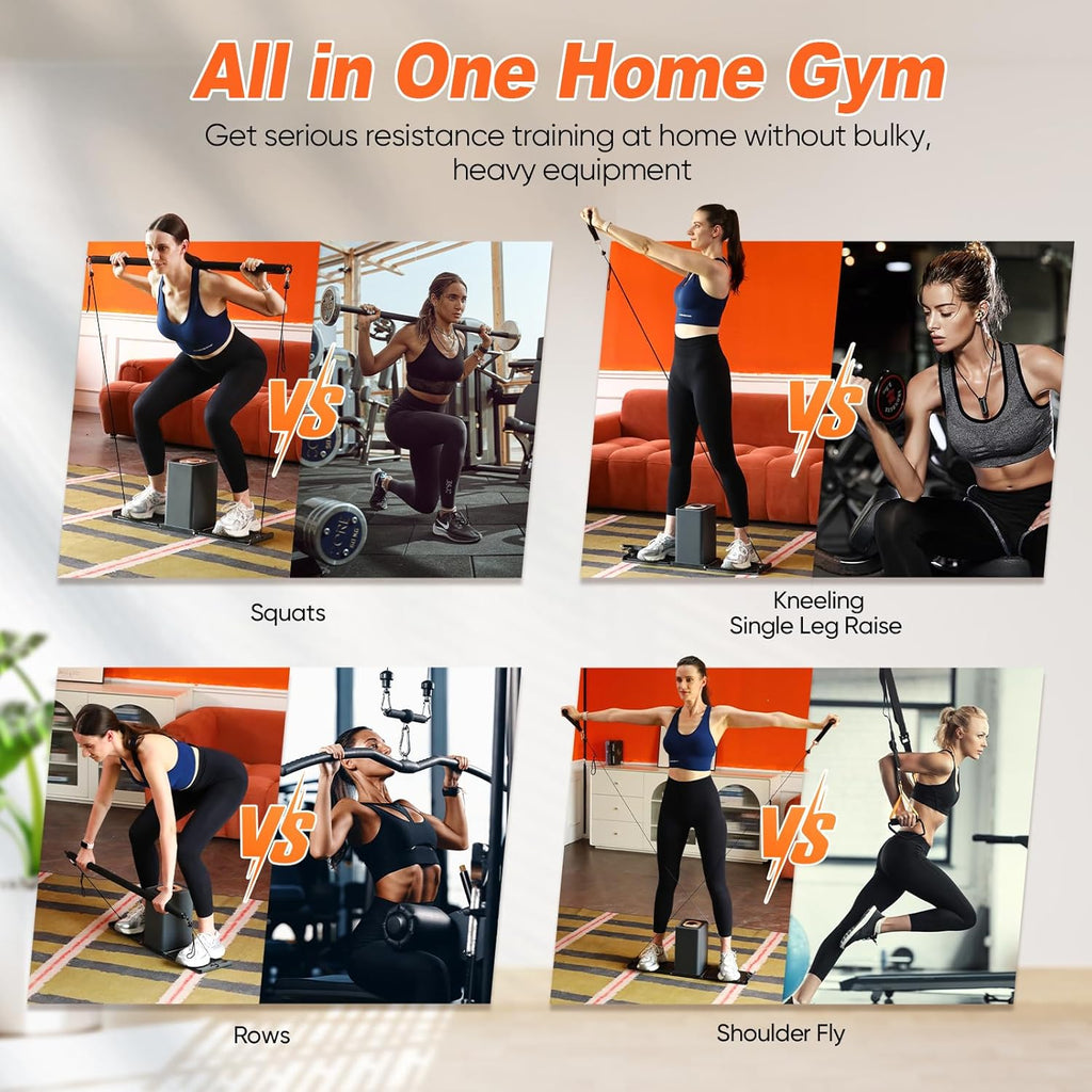 SR3 Smart Home Gym，Portable & Foldable Strength Training Cube Machine for Full Body Workouts，All-in-One Resistance Training Fitness Equipment for Home Use