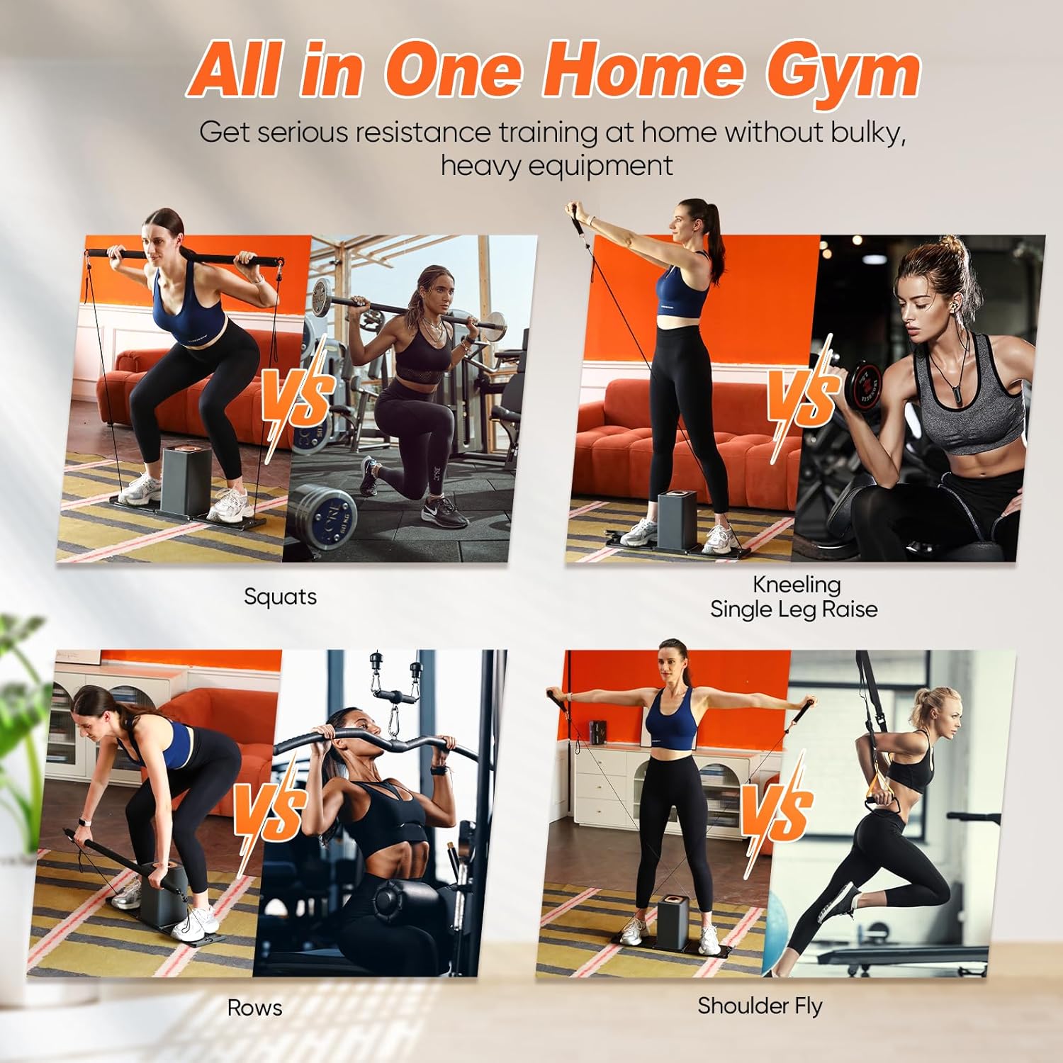 SR3 Smart Home Gym，Portable & Foldable Strength Training Cube Machine for Full Body Workouts，All-in-One Resistance Training Fitness Equipment for Home Use