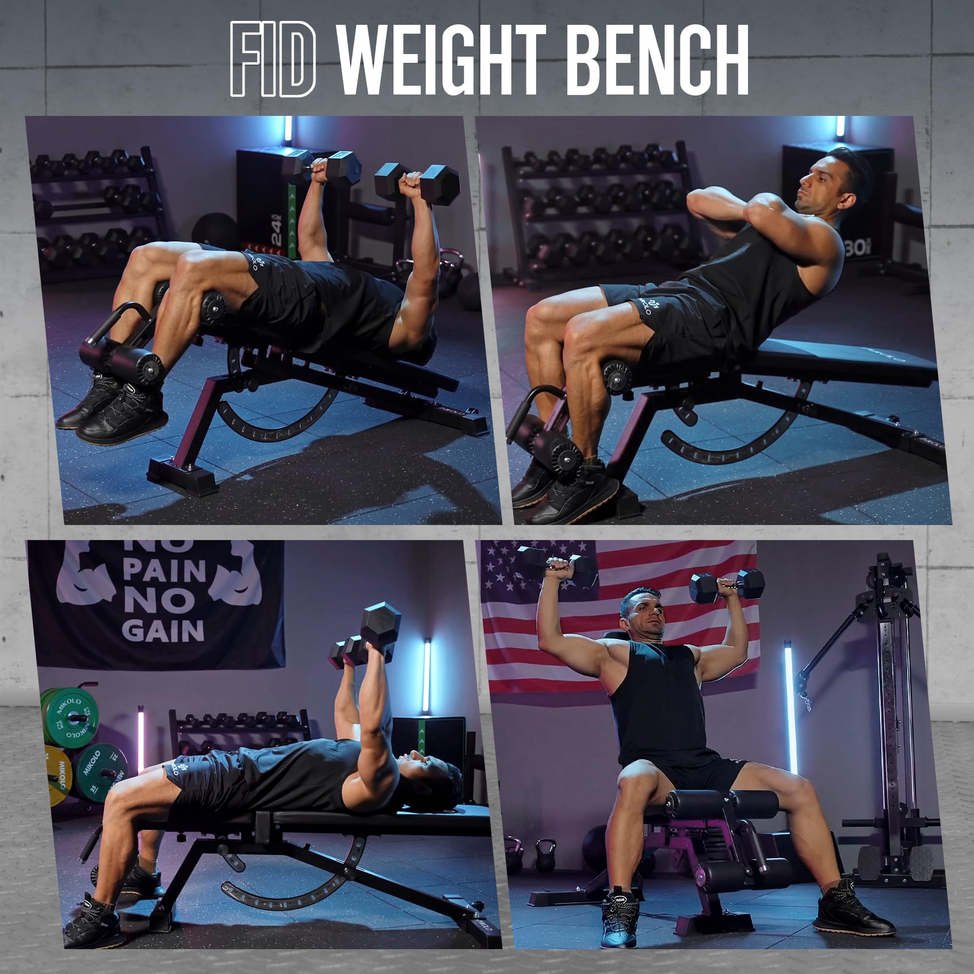 Mikolo M4 2.0 Smith Machine, All-in-One Home Gym Power Cage with LAT Pulldown & Cable Crossover, Squat Rack for Full Body Workouts