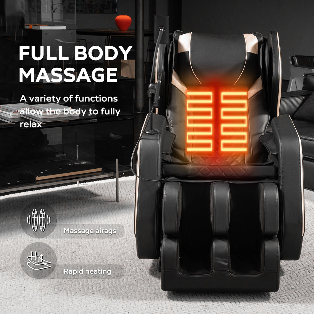 Massage Chair Full Body, Zero Gravity Recliner Massage Chair with Back Heat, 8 Fixed Rollers, Foot Massage, Airbags, Touch Screen for Home and Office