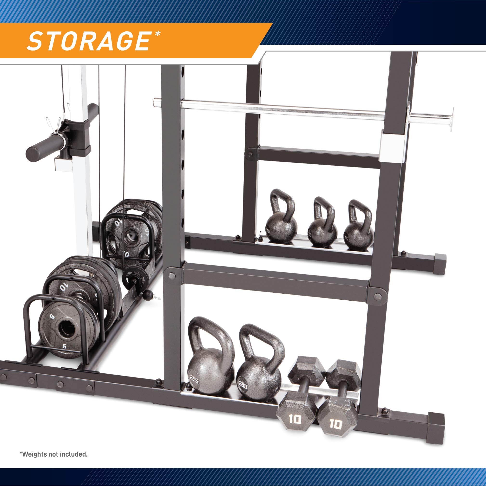 Marcy Strength Training Home Gym Cage with Pulley System for Weightlifting, Bodybuilding, Full Body Workout Equipment for Home Exercise