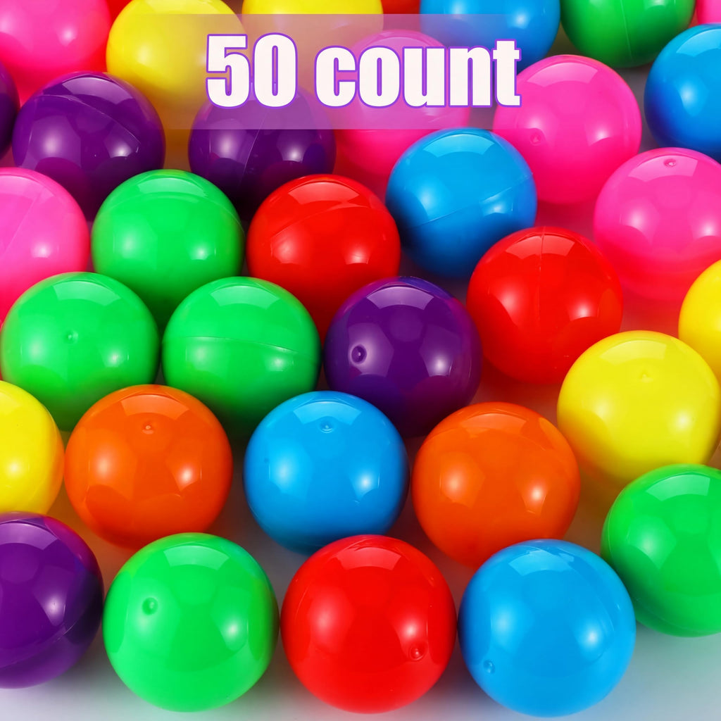 Sosation 150 Pcs 1.77 Inch Gumball Vending Machine Capsules Empty Round Plastic Containers for Prizes Party Favors (Stylish Color)