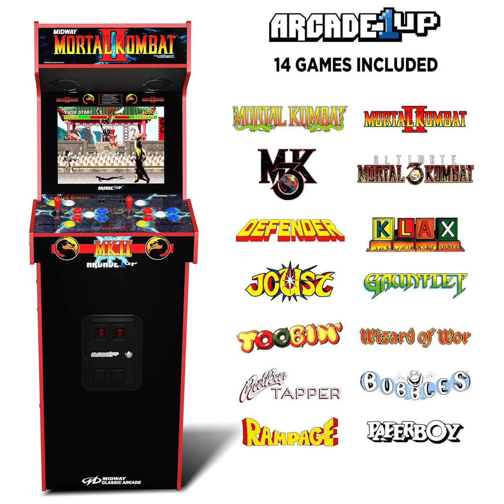 ARCADE1UP Rampage/Joust Deluxe Arcade Machine, Includes 14 Classic Midway Games with WiFi Leaderboards, Light-Up Marquee & Redesigned Cabinet