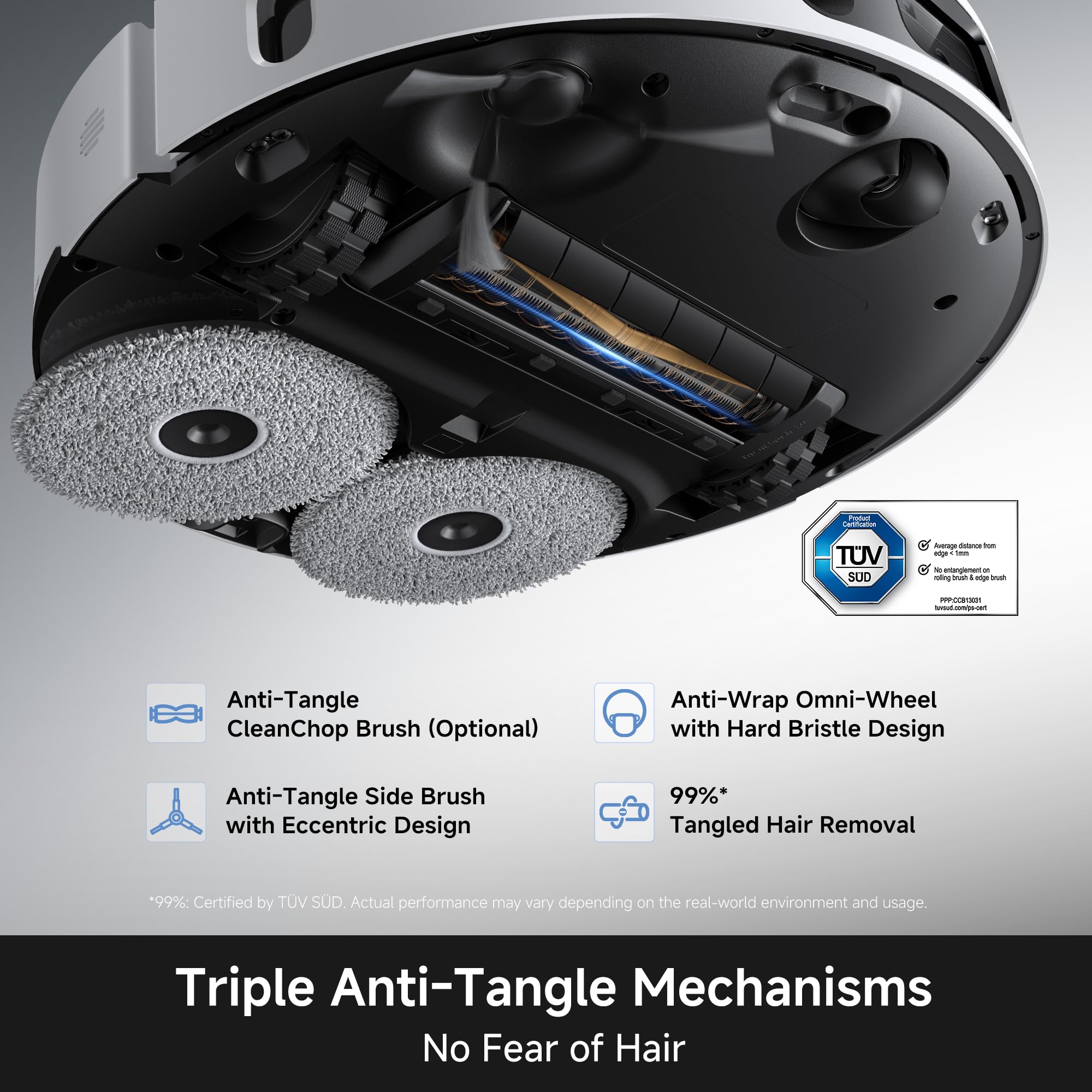 Mova P10 Pro Ultra Robot Vacuum and Mop 13,000Pa Suction, 140°F Hot Water Auto Mop Washing & Drying, Dual Spinning Extenable Mop,10.5mm Lifting for Carpet, 360°Obstacle Avoidance, App Control