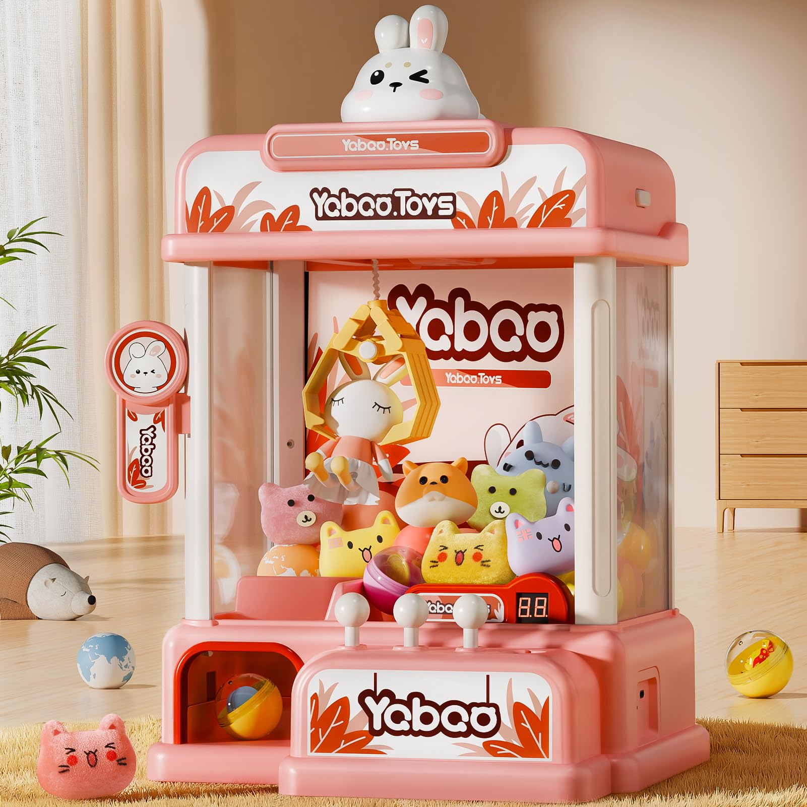 ORANGE OCEAN Large Claw Machine for Kids,Unicorns Toys Claw Machine for Girls,Mini Arcade Game with Prizes Toys,Kids Vending Machine Age 6-8 8-10,Christmas Party Birthday Gift for Girls Boys