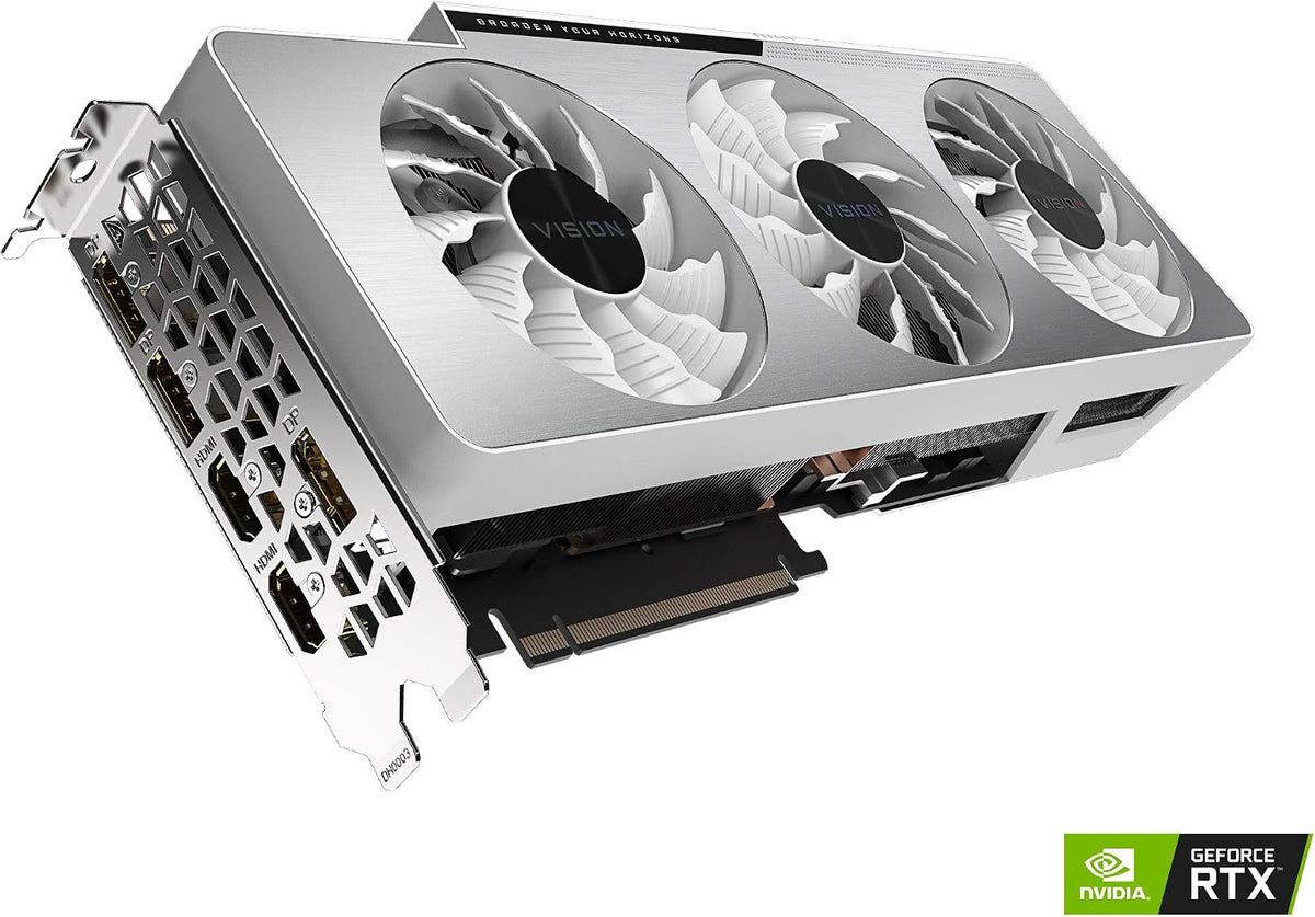 GIGABYTE GeForce RTX 3090 Vision OC 24G Graphics Card, 3X WINDFORCE Fans, 24GB 384-bit GDDR6X, GV-N3090VISION OC-24GD Video Card