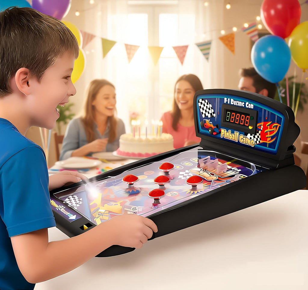 Arcade Pinball Game,Electronic Tabletop Pinball Machine for Kids and Seniors with Lights & Sounds,LED Digital Scoreboard,Age 6+