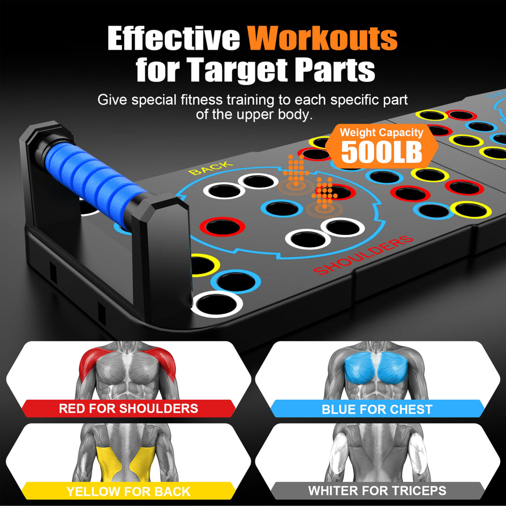 IUT Solid Push Up Board 15 in 1 Home Workout Equipment Multi-Functional Pushup Stands System Fitness Floor Chest Muscle Exercise Professional Equipment Burn Fat