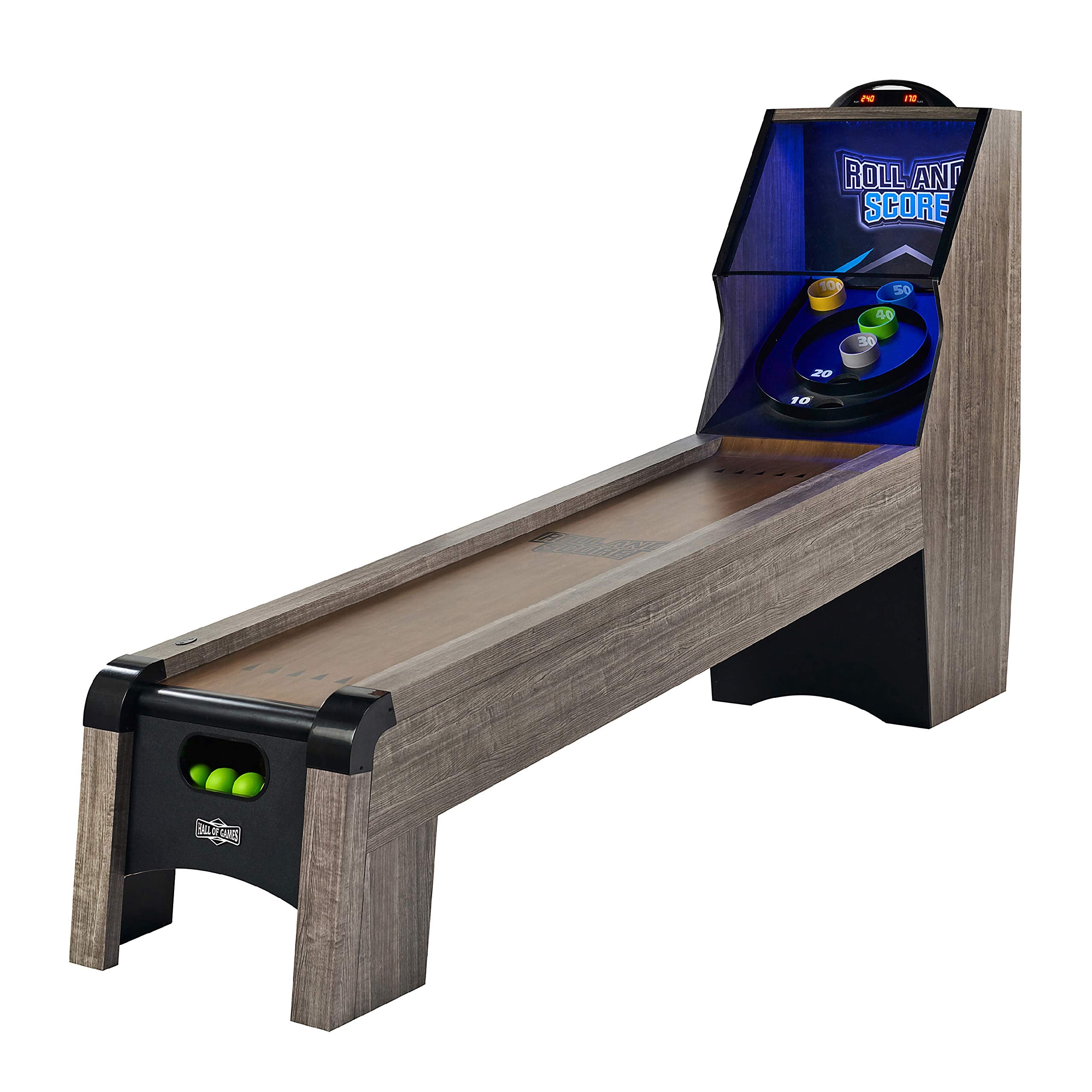 Hall of Games Roll & Score Multiple Styles Arcade Game Collection, Durable & Stylish Designs with Game Balls, Perfect for Family Game Rooms