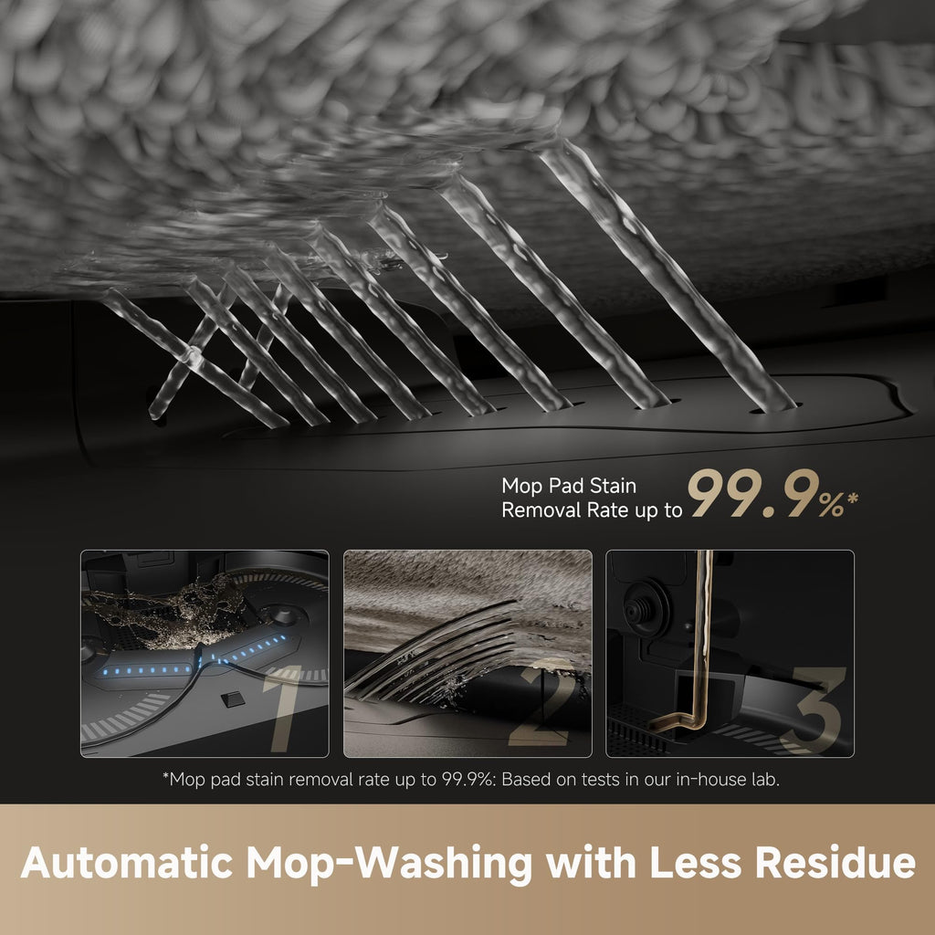 DREAME Aqua10 Roller AE Robot Vacuum, Roller Mop Fresh Water Mopping, Carpet-Safe Roller Guard, Auto-Empty, 30,000Pa Suction, 212℉ Hot Water Mop Washing, Hot Air Drying, 100% Detangling, Voice Control