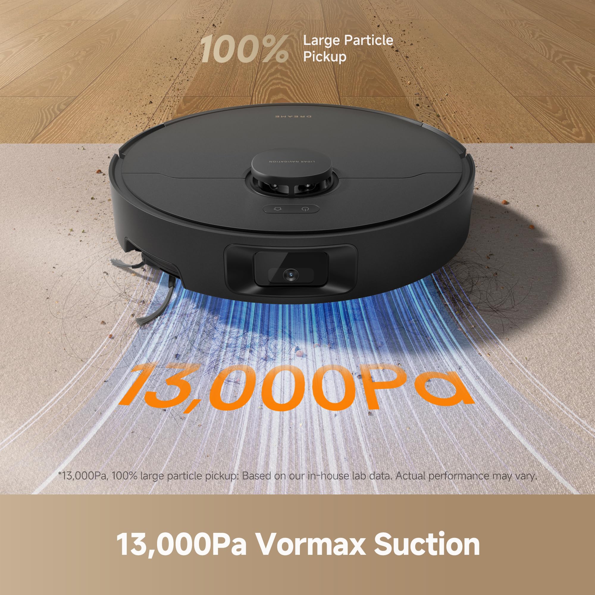 DREAME D20 Air Plus Robot Vac and Mop Combo with 20,000Pa Suction, Anti-Tangling Tech, Auto-Emptying Dock, Deep Carpet Cleaning and Smart Navigation White