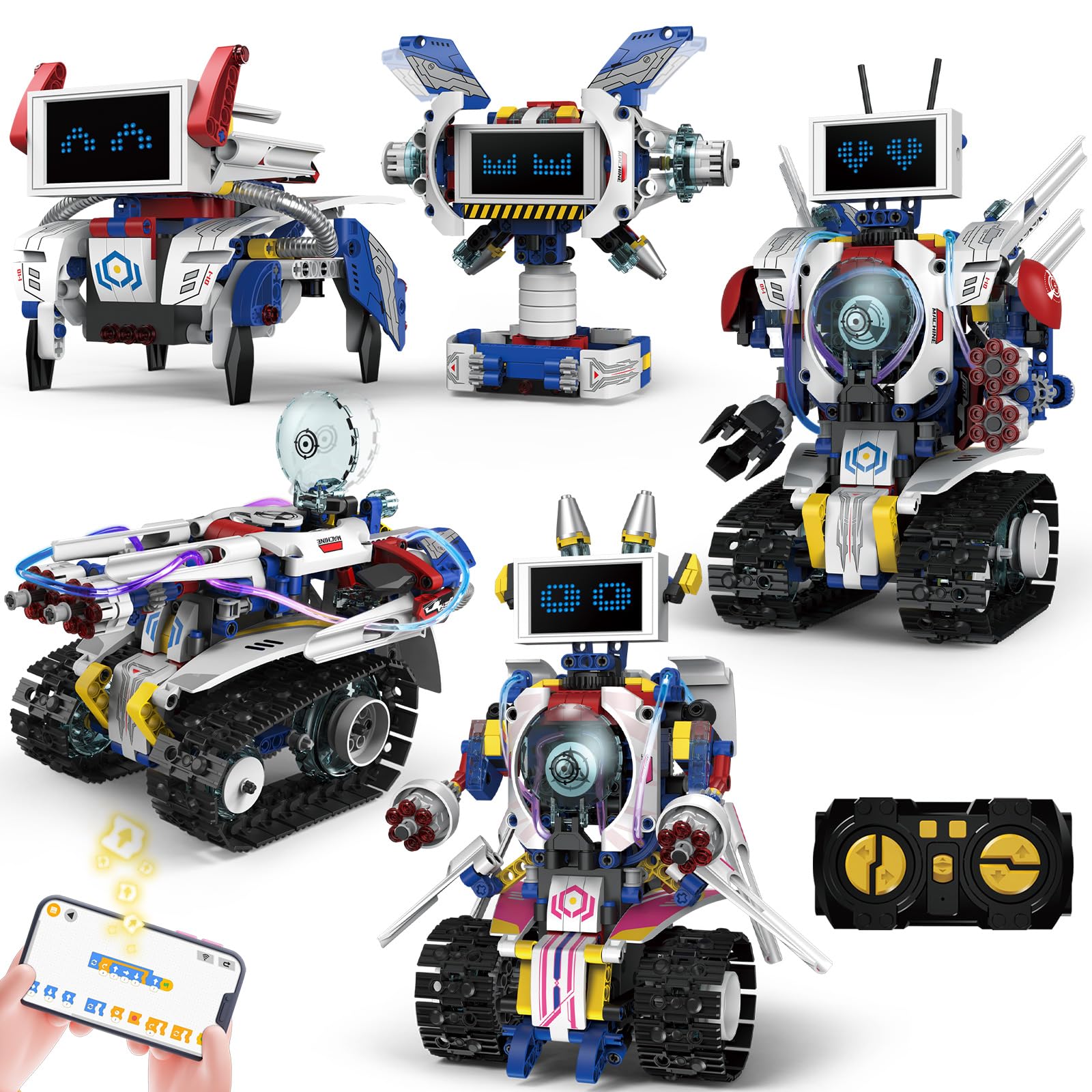 HPROMOT RC Robot Toy for Kids Remote Control Robot Toy, Smart Gesture Sensing Rechargeable & Programmable Robot Walking Dancing Singing Chirstmas Gift for 3-15 Years Old Boys Girls