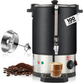 50-Cup Commercial Coffee Urn Stainless Steel Double Insulated Coffee Maker with Percolator System & Temp Control Function - Ideal for Events, Offices