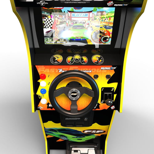 ARCADE1UP The Fast & The Furious Deluxe Arcade Game for Your Home, with 5-Foot-Tall Stand-up Cabinet, 2 Classic Games, and 17-inch LCD Screen