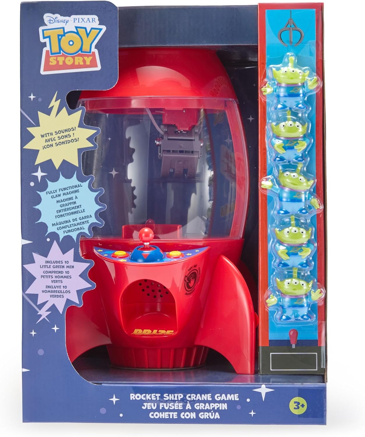 Disney Store Official Toy Story Alien Crane Game with Sound - Rocket Ship Claw Machine That Includes 10 Little Green Men - Inspired by Disney & Pixar's Toy Story Films - Perfect for Kids Toys